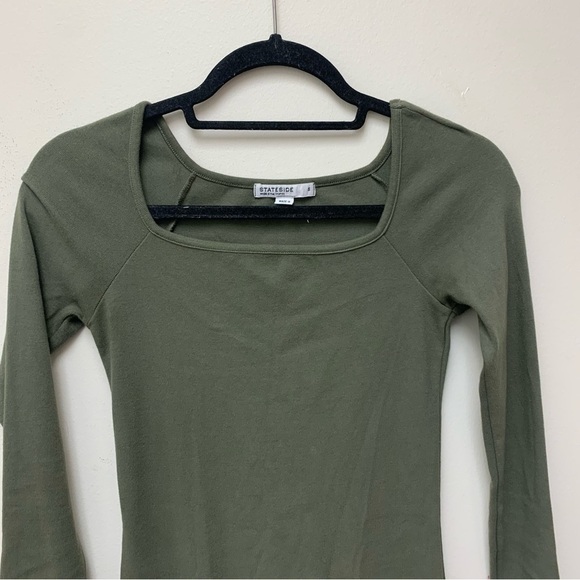 Stateside 1x1 Rib Square Neck Dress - Picture 5 of 11